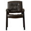 Chaise d'appoint de réception rembourrée et capitonnée en cuir LeatherSoft Haeger-16768538-16768542