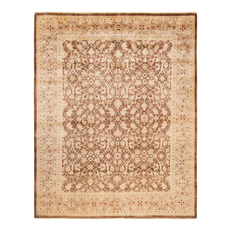 Vivin One-of-a-Kind 7' 10" X 10' 0" 2010s Wool Area Rug in Yellow