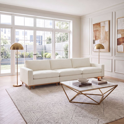  Laima 3-Piece Oversized Modular Sofa With Solid Wood Legs