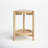 Coastal Natural 20"H Side Accent Table with Mango Wood and Rattan - 15" x 15" x 20"