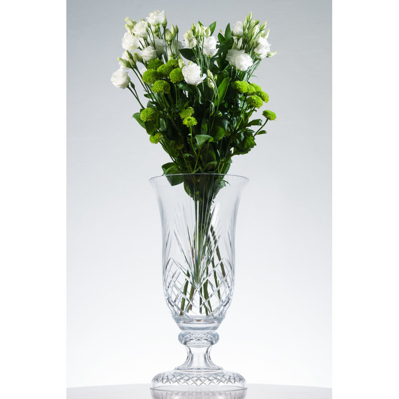 Majestic Clear Glass Decorative Table Vase, 18" Height