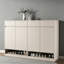 Armoire à chaussures en panneaux OSB gris de 55,12 pouces avec rangement zoné de grande capacité-830826364