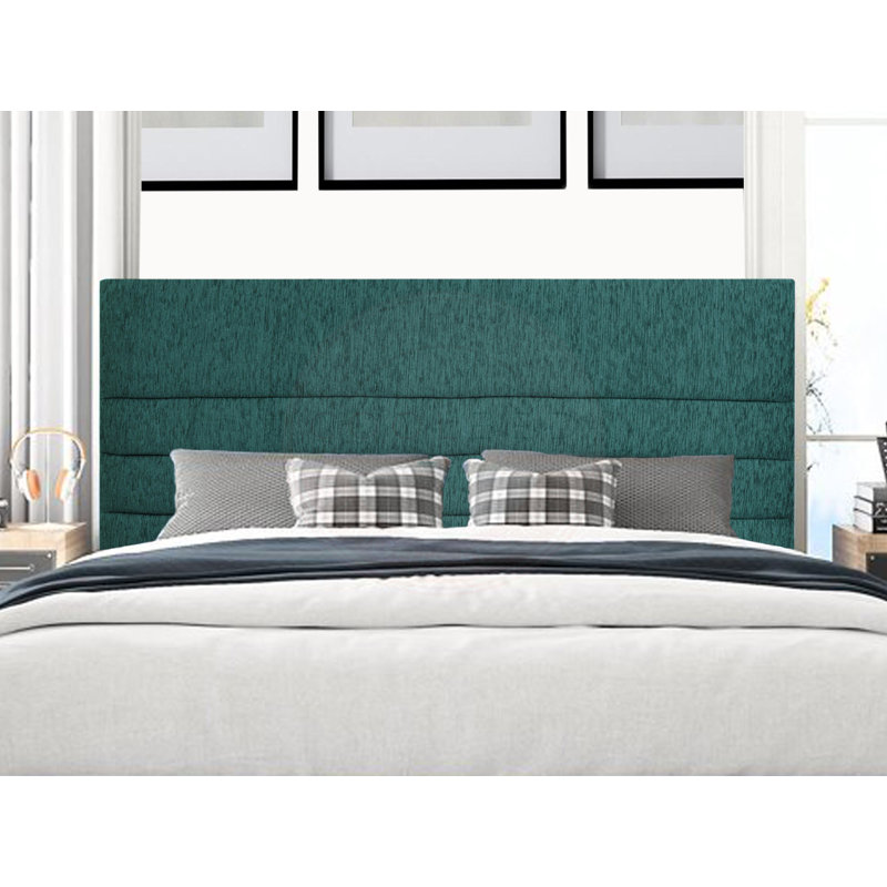 Arnulfo Upholstered Headboard, Single (3'), Crushed Velvet White