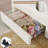 Velvet Upholstered Storage Kids Platform Bed with LED Lights-2079413573-2067858231