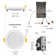 4'' Ultra Slim Selectable CCT New Construction LED Canless Recessed Lighting Kit