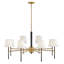Saunders 40" Eight-Light Shaded Chandelier
