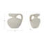 Vila 13In Sculptural Vessel Cream White-1418003575