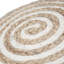 Pouf rond en jute et coton 20 po Yolanda