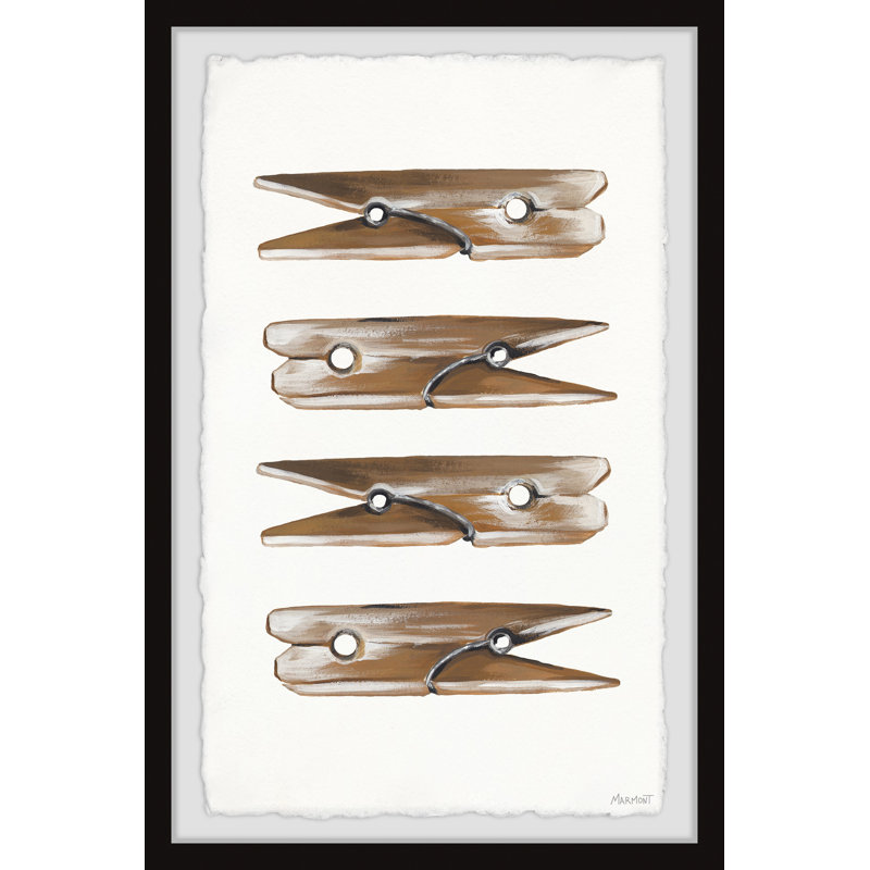 Clothesline Clip - Single Picture Frame Painting, 61cm H x 41cm W x 3.81cm D