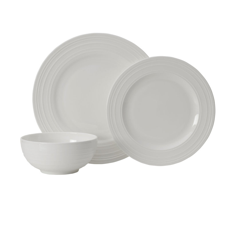 Mikasa Ciara 12-Piece Lightweight Chip-Resistant Bone China Dinnerware Set, Service for 4