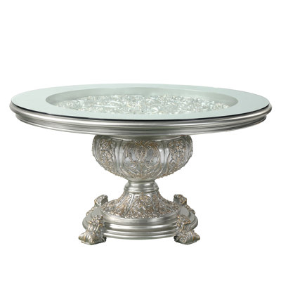 Round Glass Top Dining Table
