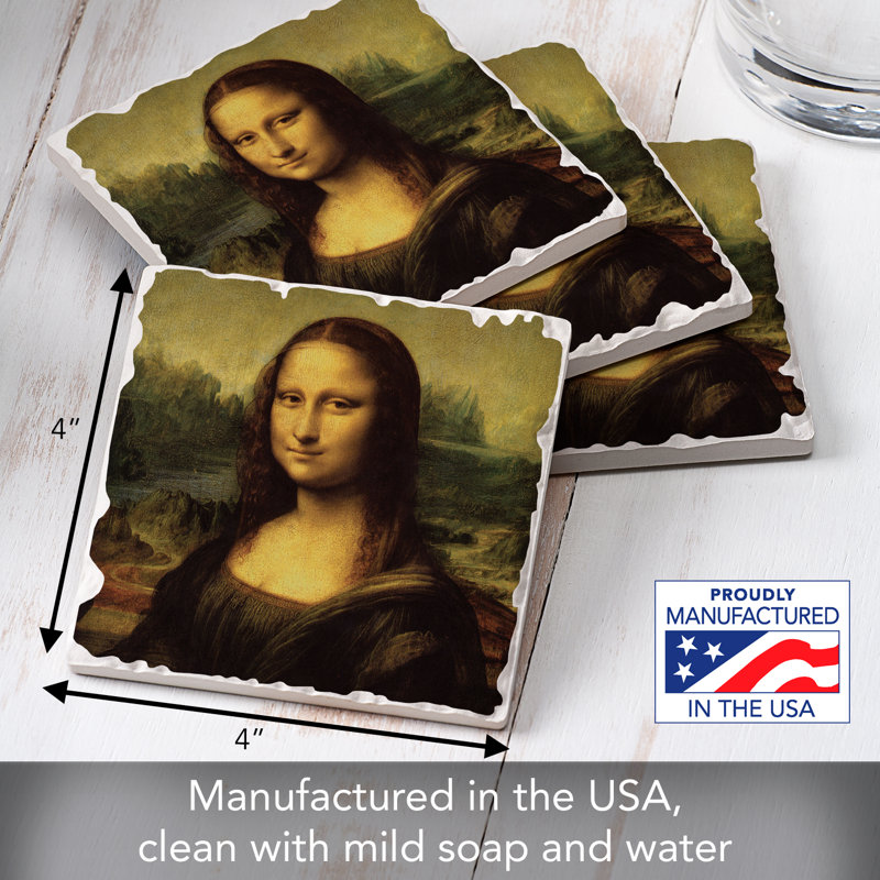 Paquet de 4 sous-verres ThaTystyste Mona Lisa