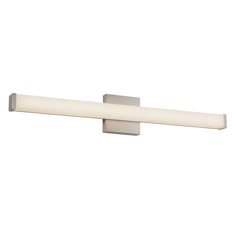 Geri 30-in Black dimmable LED Wall Sconce, Nickel