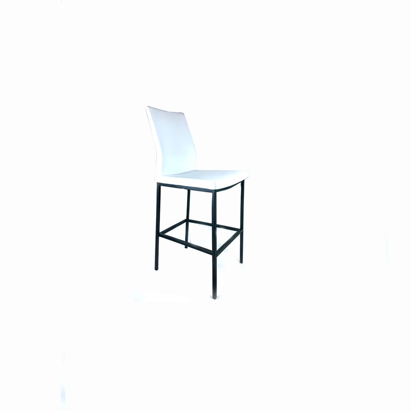 Tabouret Jocelyne, Noir, Tabouret de comptoir (hauteur de siège de 27 po), Blanc