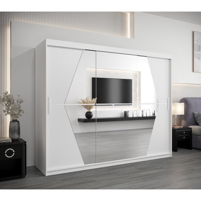Akeesha 3 Door Manufactured Wood Wardrobe
