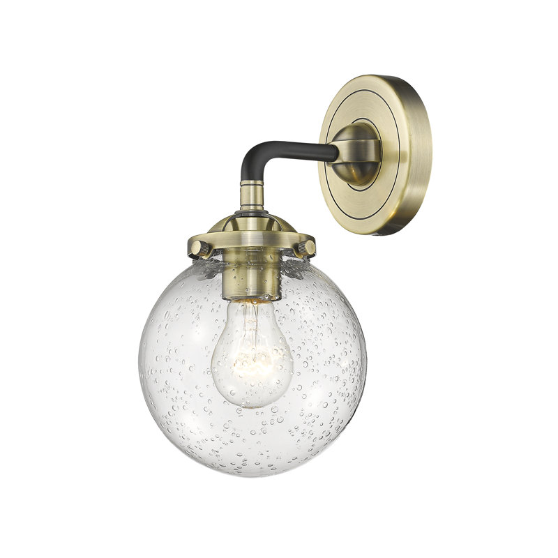 Clementina Armed Sconce, Black Antique Brass, Gloss White, Incandescent