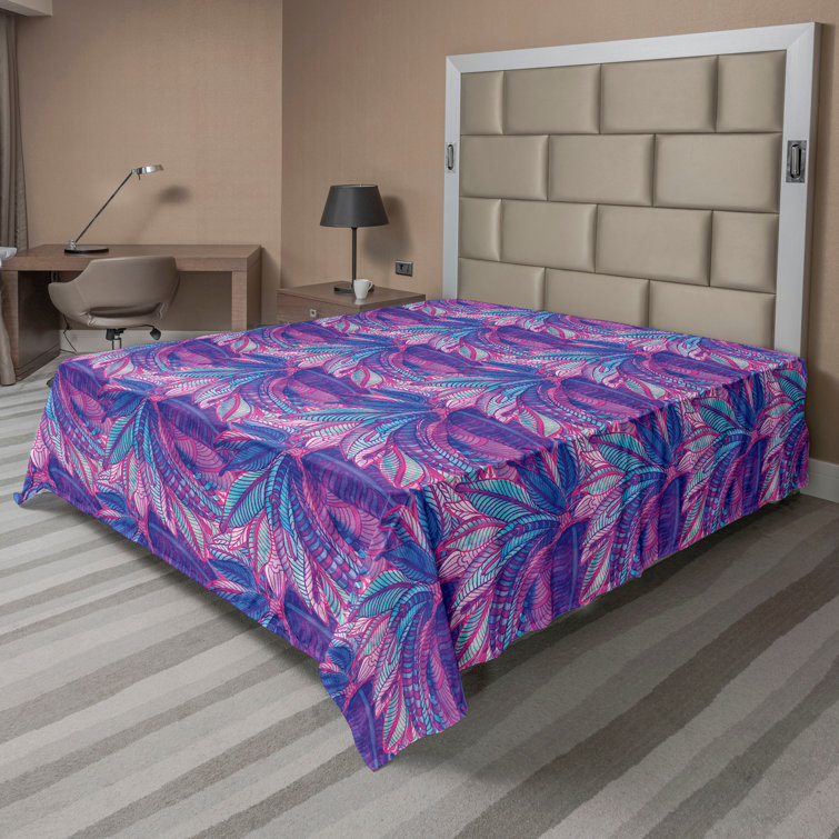 Ambesonne, drap plat floral pivoines, art botanique printanier
