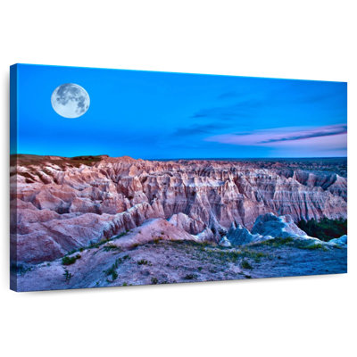 Lune du parc national Alvord Badlands