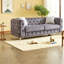 Canapé à compression en velours de 82,5 pouces, Chesterfield moderne pour la famille