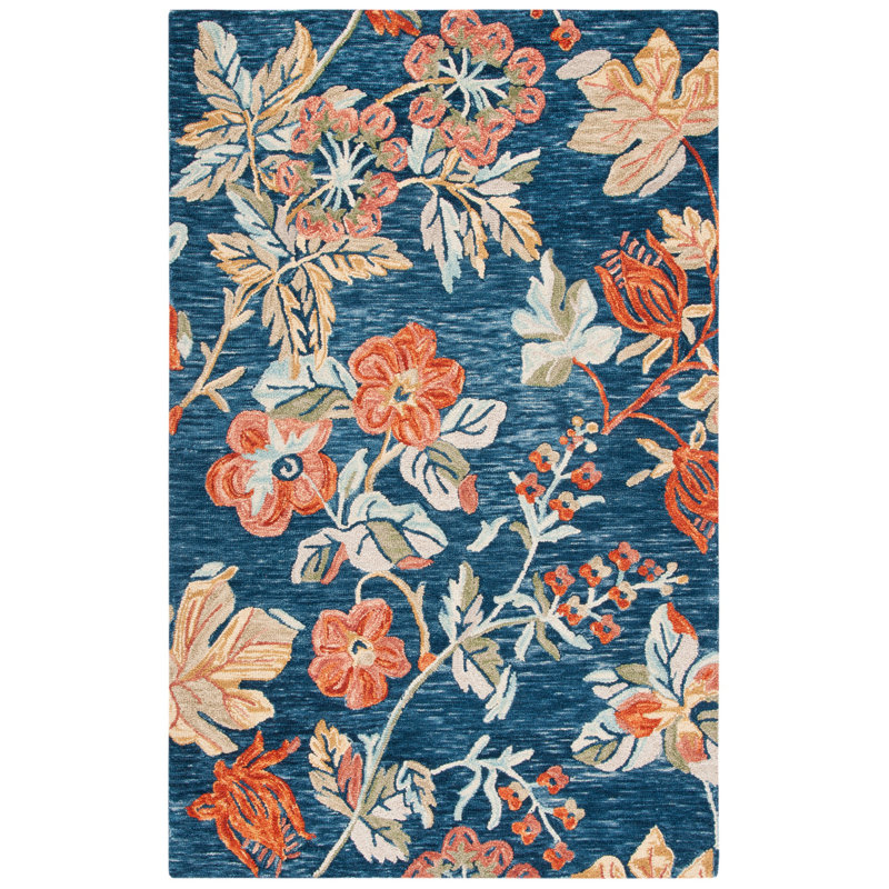 Tapis bleu / orange Aireen 133, Rectangle 8 pi x 10 pi