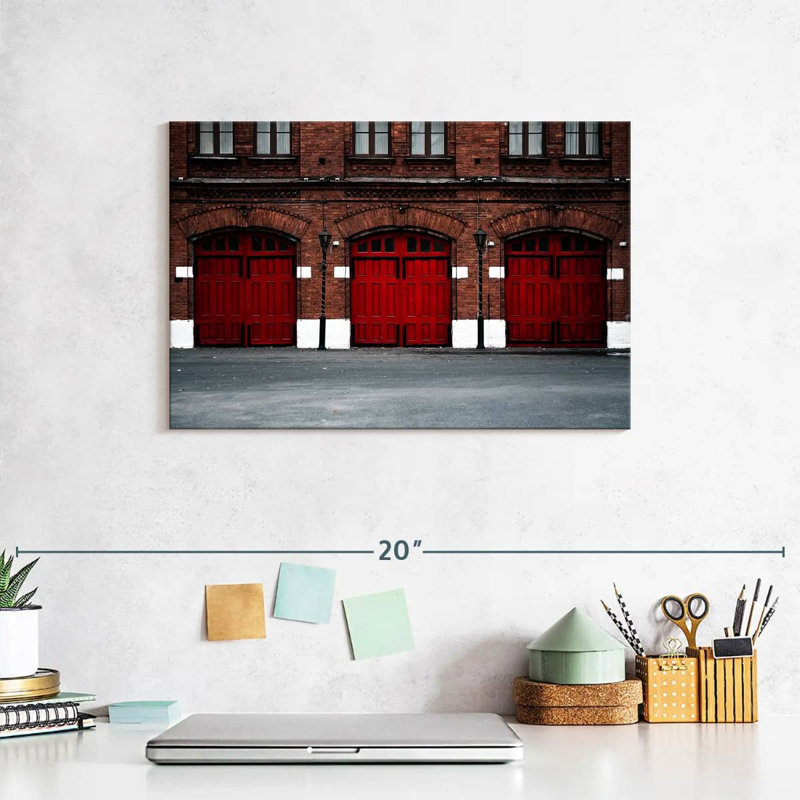 Fire Station, 8" H x 12" W