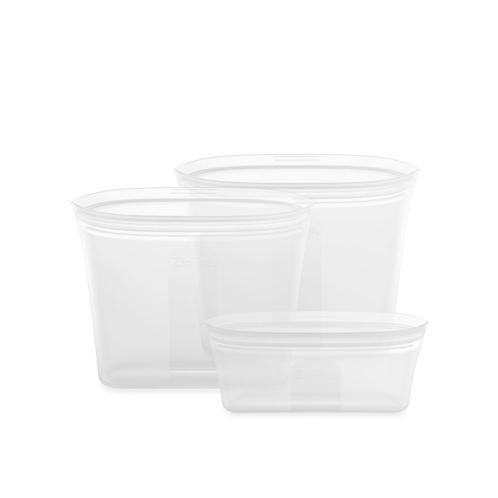 Zip Top Bag Set Container Food Storage Set, Frost