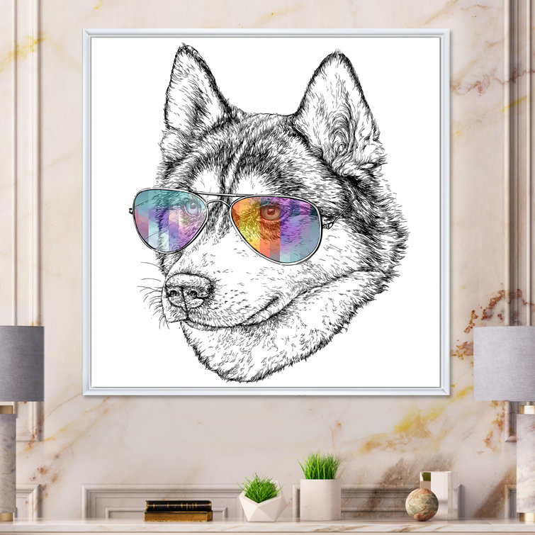 Cute Baby Wolf Cub Wearing Sunglasses Poster | Zazzle