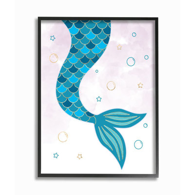 " Nautical Mermaid Scale Tail Sea " by Ziwei Li