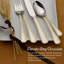 Gold Accent Cameo 65-Piece Stainless-Steel Flatware Set, Service for 12