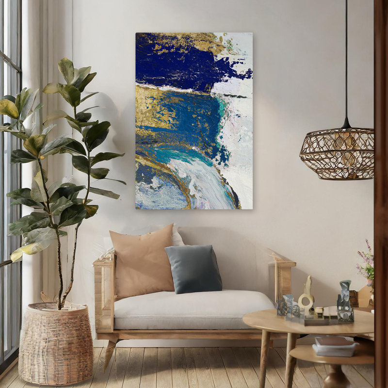 Art océan et vagues Riviera II, H 48 po x l 32 po