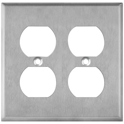Enerlites Duplex Receptacle 2-Gange Metal Wall Plate (20-Pack)