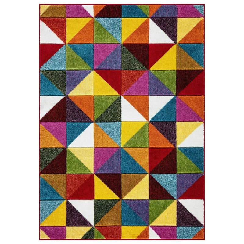 Hanzila Geometric Area Rug, Rectangle 80 x 150cm