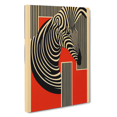 Art Deco Zebra - Wrapped Canvas