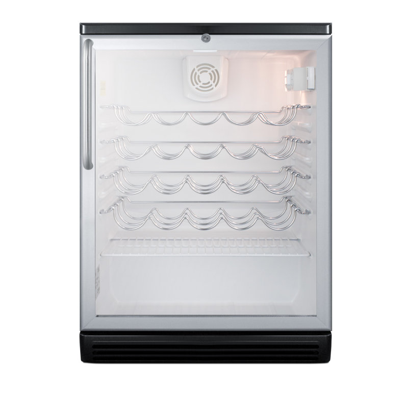 Summit Appliance Single Zone 23.63'' Freestanding 36 Bottle Wine Refrigerator with Reversible Door