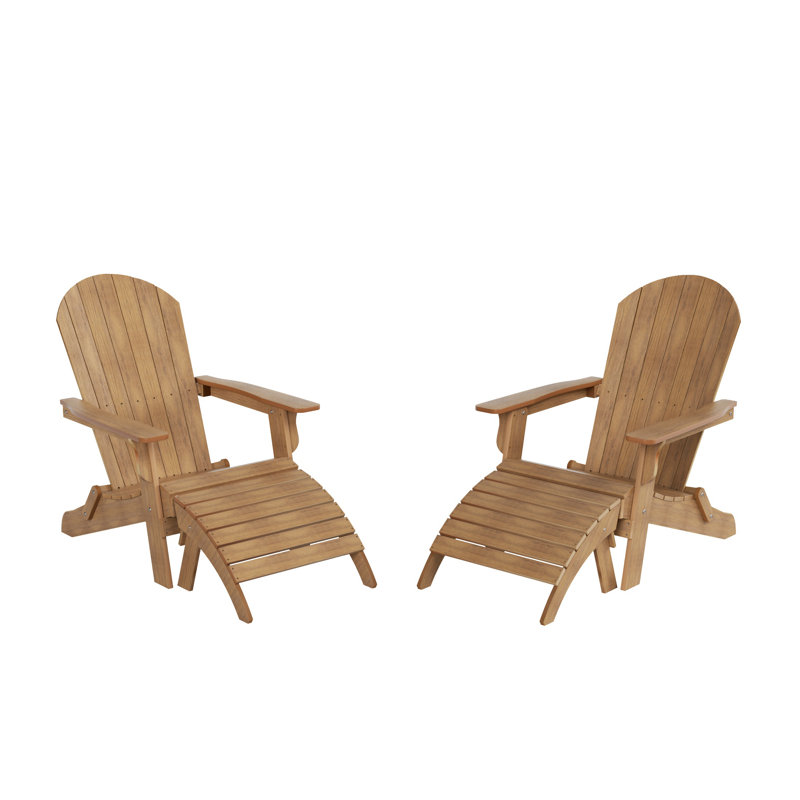 Arrlo Foldable Outdoor Adirondack Chair, Teak