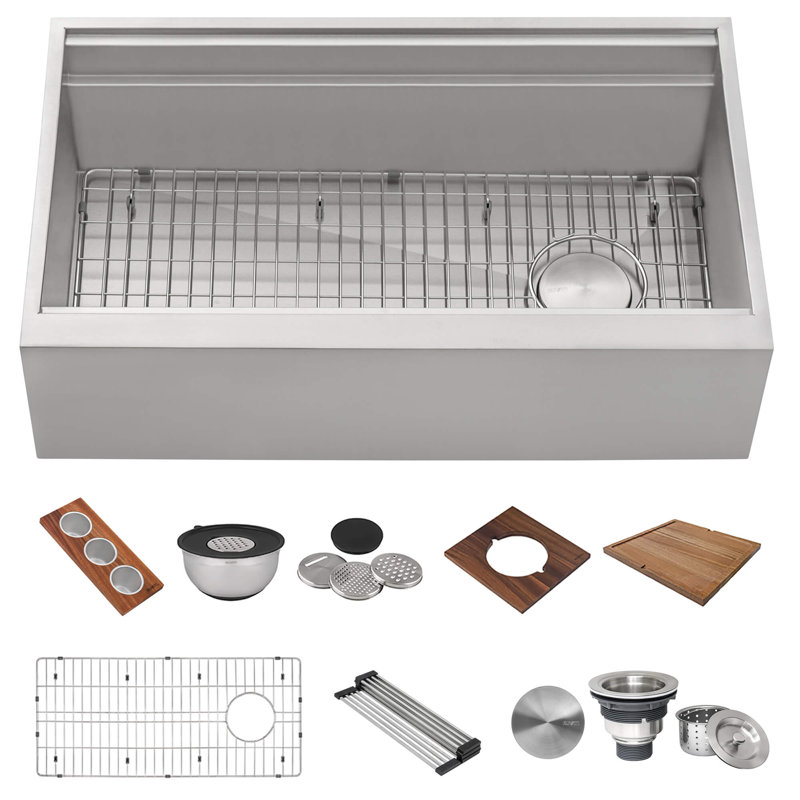 33.5" L x 20" W Farmhouse Kitchen Sink