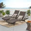 Chaise longue en osier avec accoudoirs Salem Pe