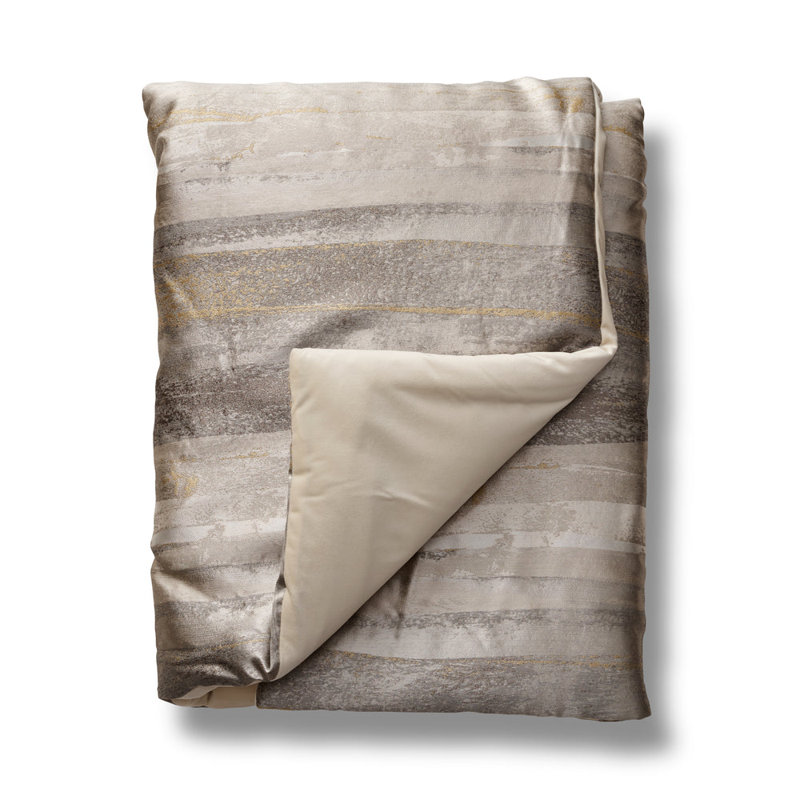 Horizon Throw Blanket, Gold/Silver