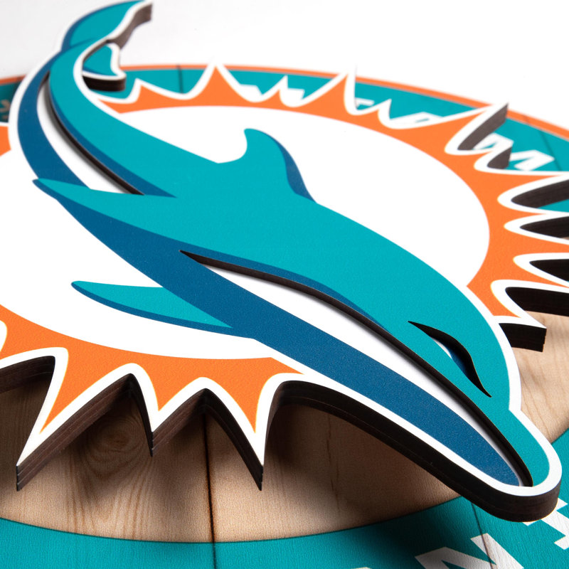 NFL Miami Dolphins 3DX Circle Wall Art