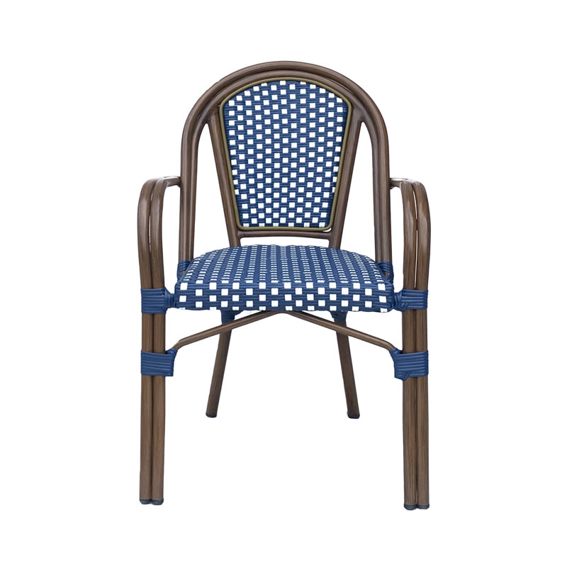 Chaises bistro d'extérieur Kriston, Bleu marine