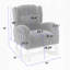 049-Chaise berçante en tissu avec pieds en bois, gris foncé