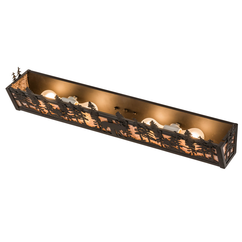 Barre d'éclairage de salle de bain 4 lumières Lone Moose