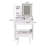3-Color Led Vanity Mirror With Stool, Dressing Table For Bedroom, 2 Drawers & 5 Storage Cabinets (4 Open + 1 Hidden), Adjustable Lighting-168204870