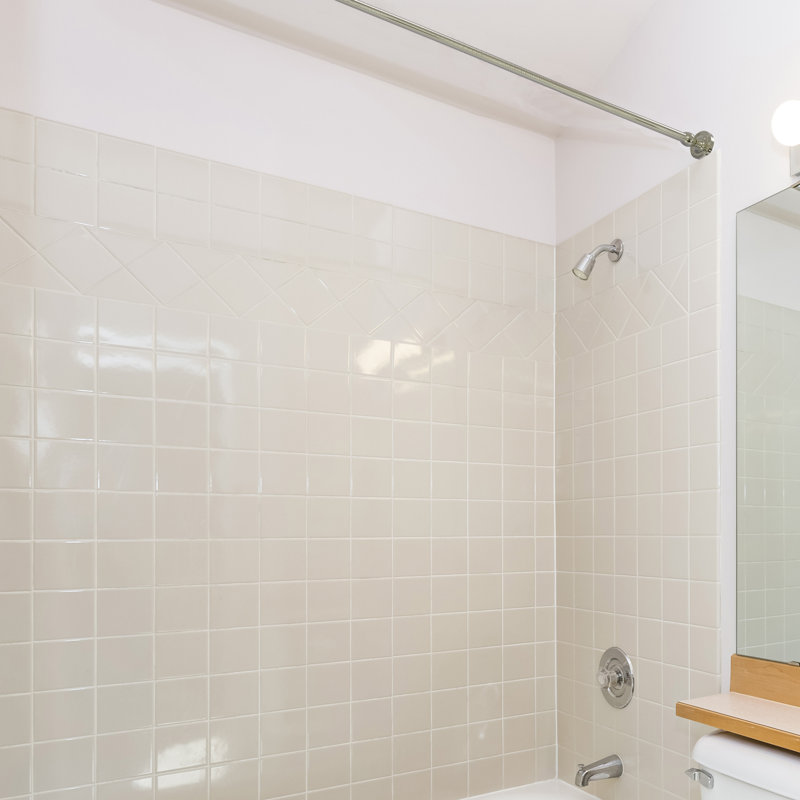 Écusson de rideau de douche Gober, Nickel poli