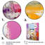 Rose et jaune, fenêtres florales, vue brise I - prairie, art mural-636771486-671149741