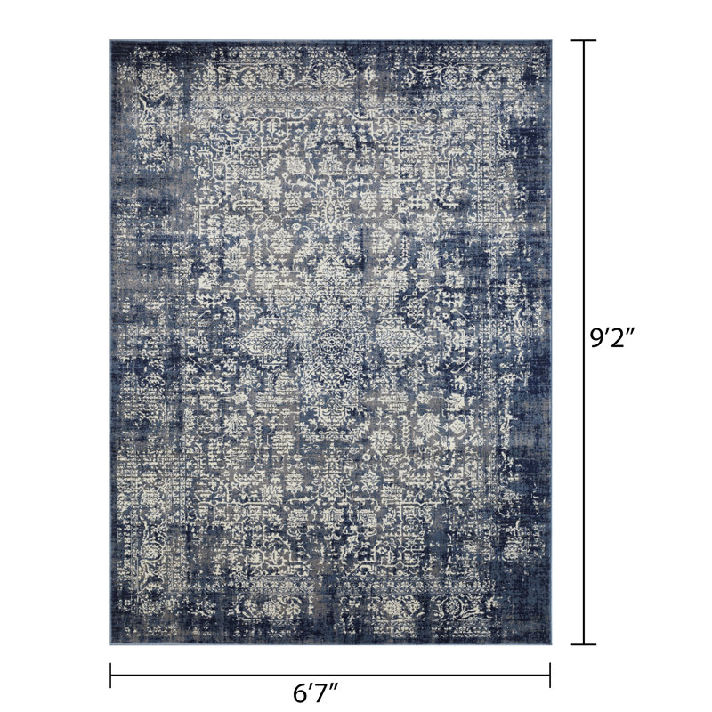 Ariahna Abstract Indoor Rug, Rectangle 6'7" x 9'2"
