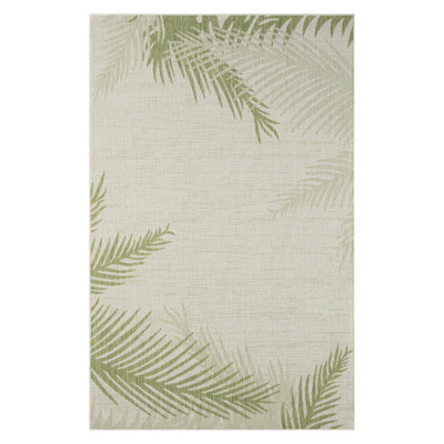 Weilers Green/Beige Floral Coastal Indoor/Outdoor Area Rug