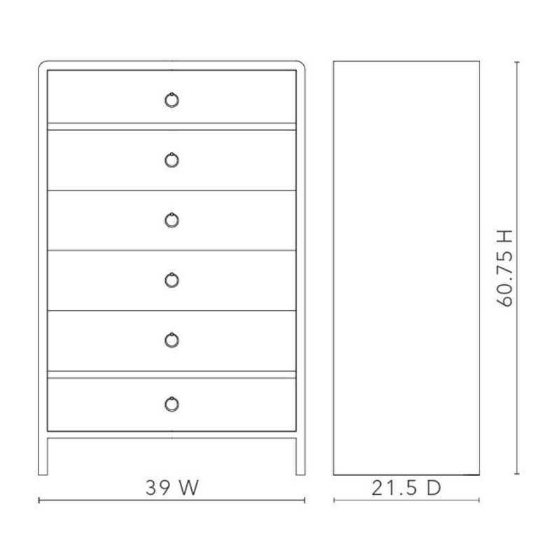 Bryant 6 - Drawer Dresser, Chiffon White