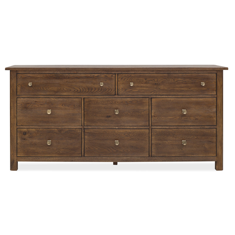 Driftwood Eight-Drawer Dresser, Worn Saddle