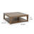 Yael Coffee Table With Caster Wheels, 48 Inch Light Brown Mahogany